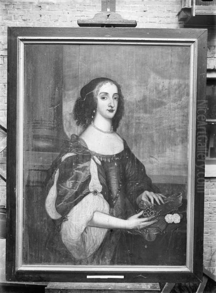 Portrait of Maria Stuart (1631-1661) Oil Painting by Adriaen Hanneman