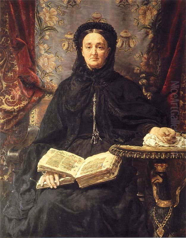 Portret Katarzyny Potockiej Oil Painting by Jan Matejko