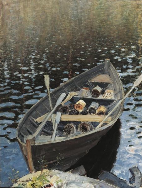 Boat Oil Painting by Pekka Halonen