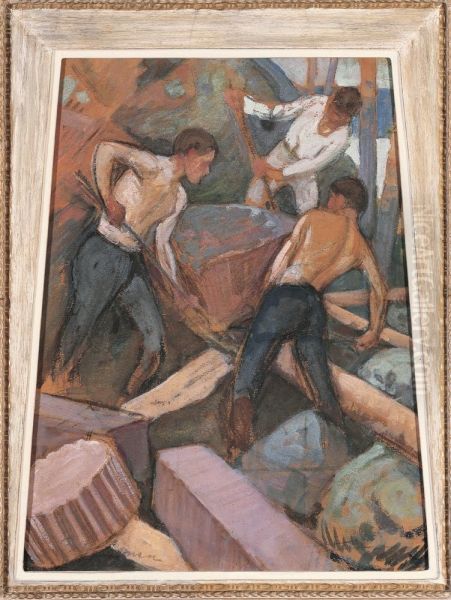 Theft of the Sampo, sketch Oil Painting by Pekka Halonen