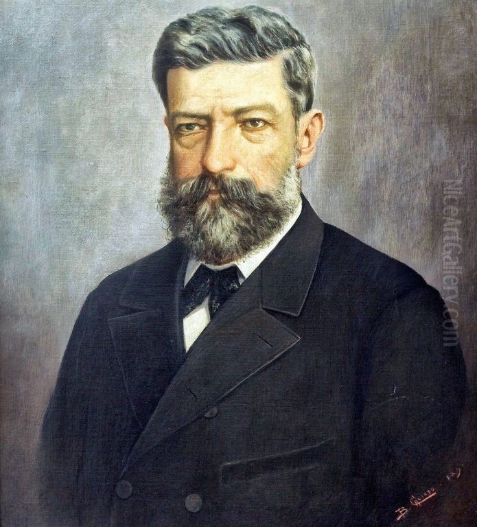 Dr. Jose Lobo Viana, 1891. Oil Painting by Benedito Calixto