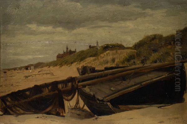 Landscape with dunes Oil Painting by Fernand Scribe