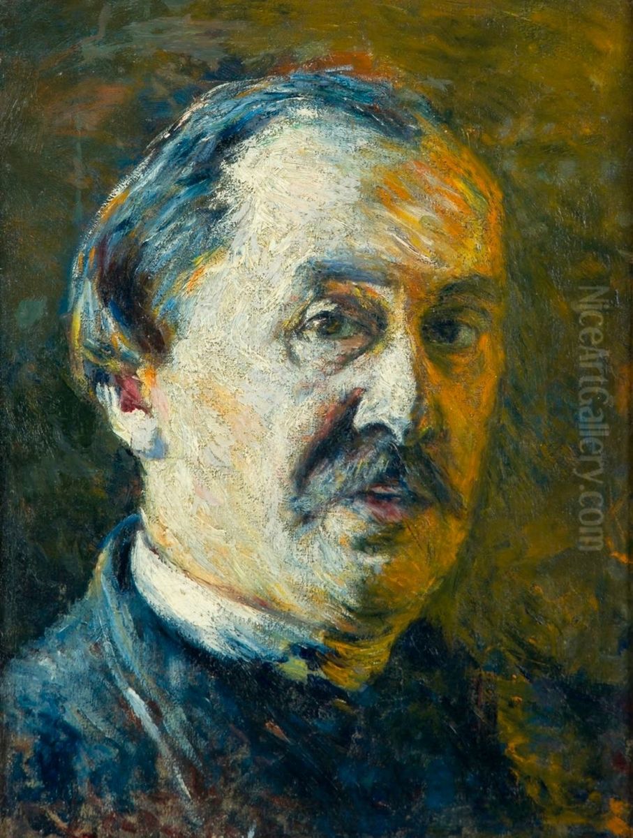 Portret malarza Wladyslawa Goscimskiego Oil Painting by Wladyslaw Podkowinski