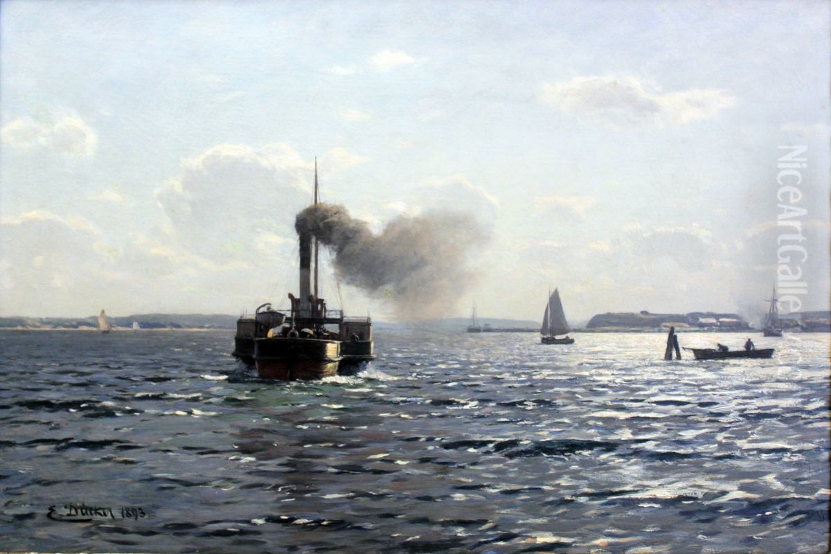 The Baltic near Flensburg Oil Painting by Eugen Ducker
