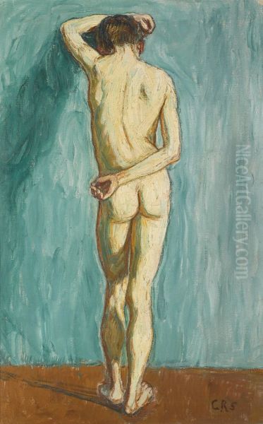 Mannlicher Ruckenakt Oil Painting by Christian Rohlfs