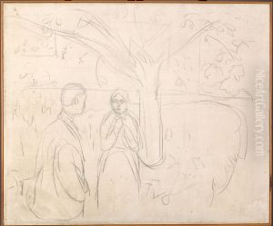 Man and Woman Under a Fruit Tree Man and Woman Under a Fruit Tree