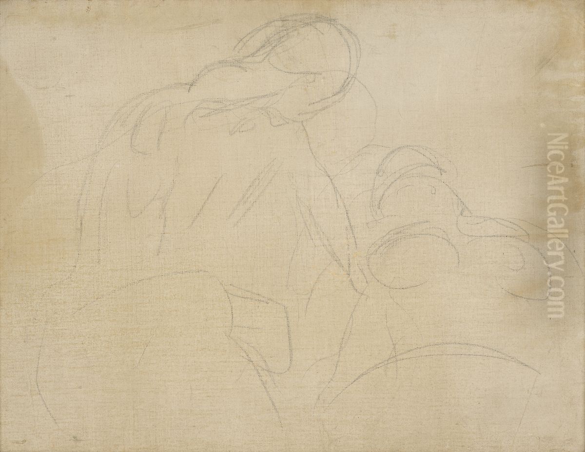 Seated and Reclining Woman Oil Painting by Edvard Munch