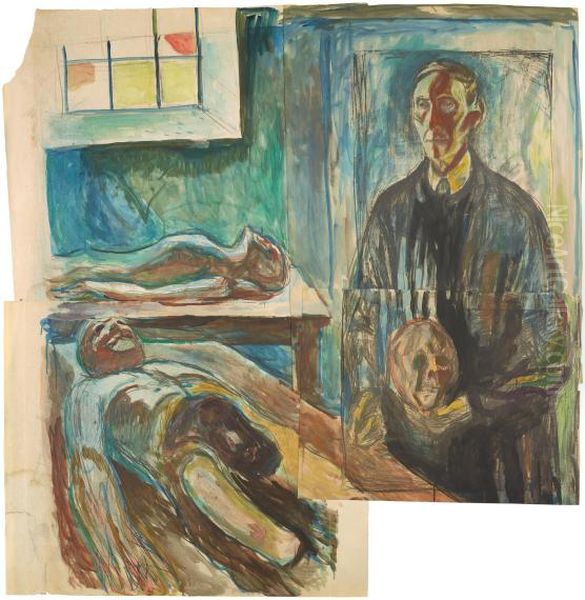 Anatomy Professor Kristian Schreiner Oil Painting by Edvard Munch