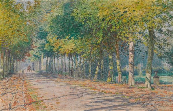 Une avenue Oil Painting by Emile Claus