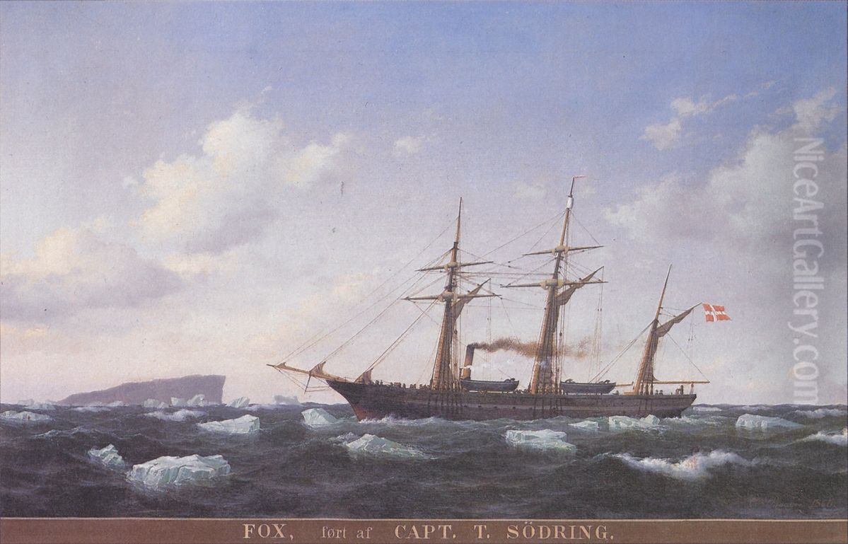 Fox. Fort af Capt. T. Sodring Oil Painting by Carl Baagoe
