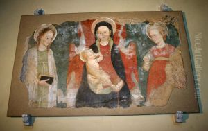 Madonna and Childbetween two female saints