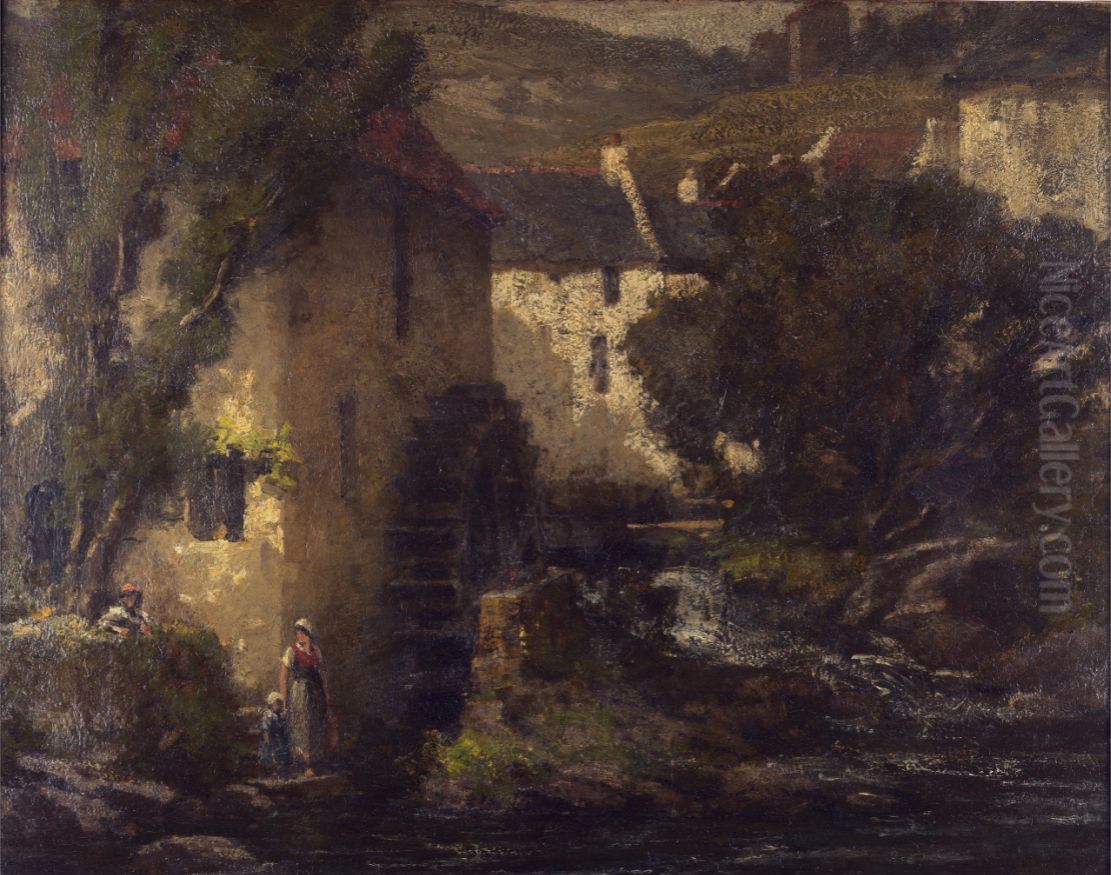 The Whatermill Oil Painting by Gustave Courbet