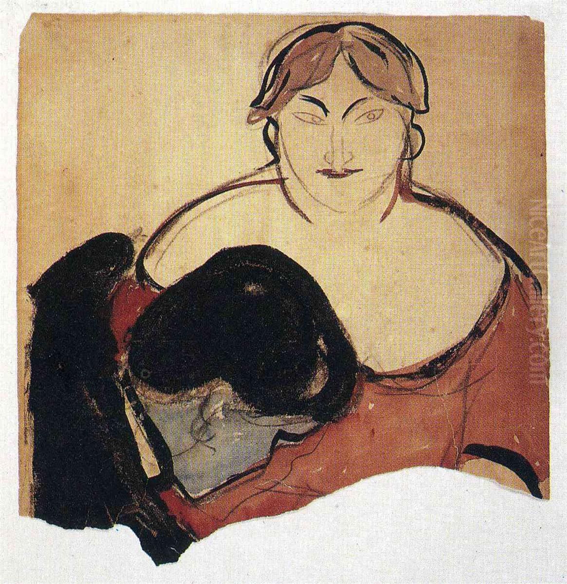 Young Man and Whore Oil Painting by Edvard Munch
