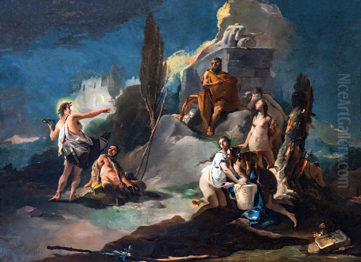 The Judgement of Midas Oil Painting by Giovanni Battista Tiepolo