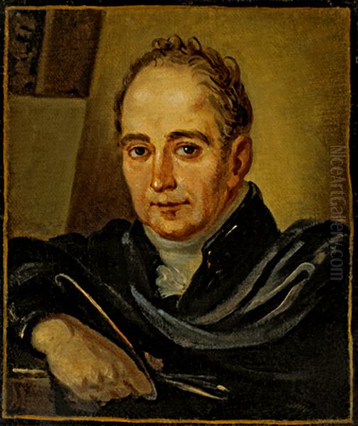 The Portrait of the PainterVladimir Borovikovsky(study). Oil Painting by Ivan Bugaevskiy-Blagodarniy