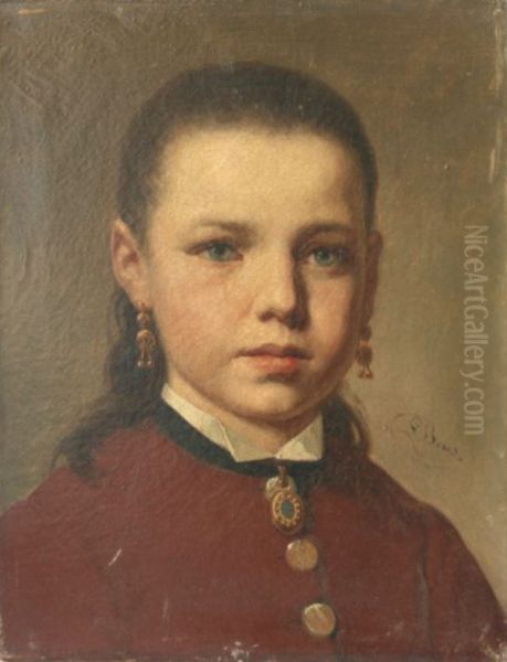Portrait of a girl Oil Painting by Lionel Baes