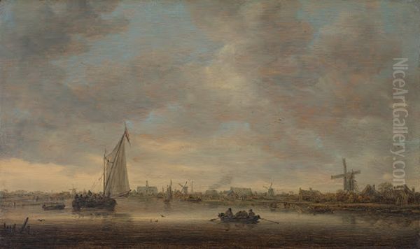 Blick uber das Haarlemer Meer Oil Painting by Jan van Goyen