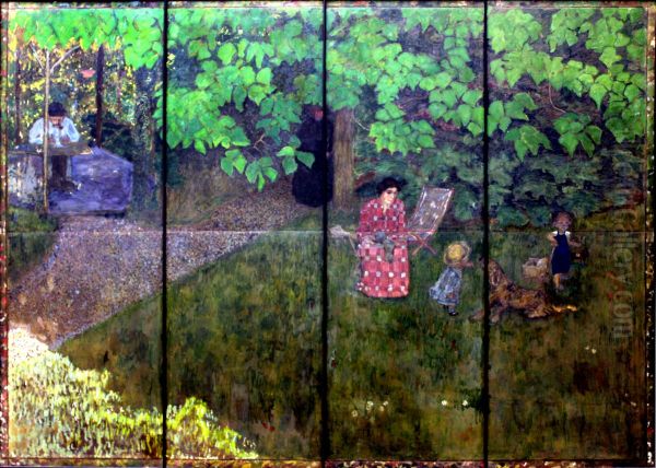 The Family of the composer Claude Terrasse in the Garden by Pierre Bonnard