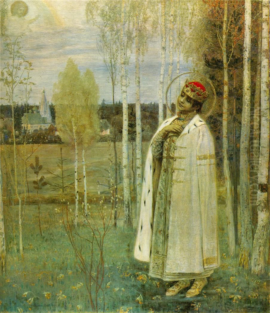 Tsarevich Dimitry Oil Painting by Mikhail Nesterov