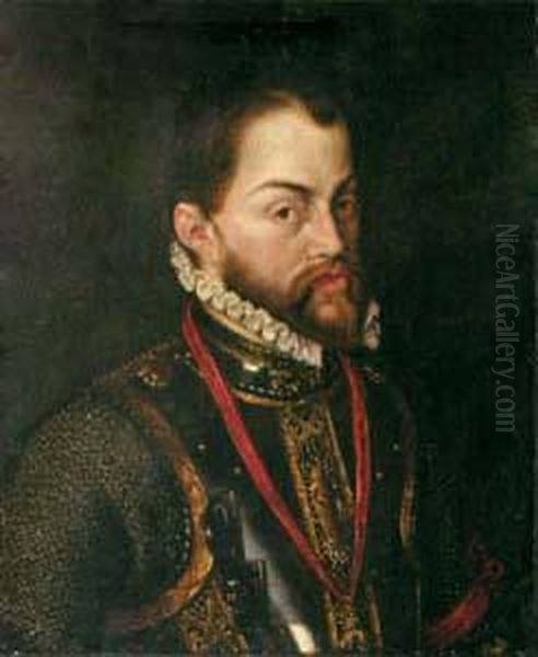 Rei de Portugal e Espanha Oil Painting by Antonis Mor