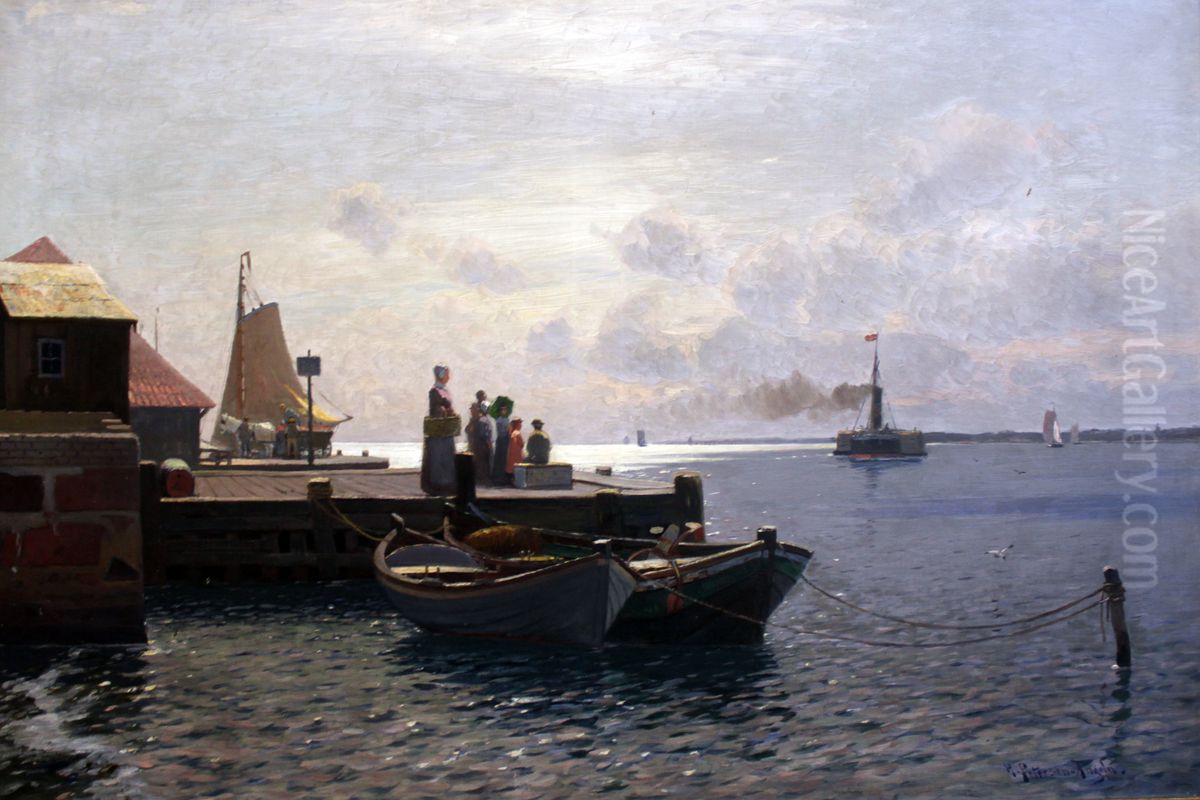 In Ekensund Oil Painting by Heinrich Petersen-Angeln