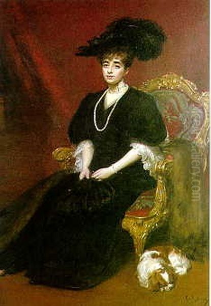 Portrait ofAnna Gould(1875-1961) Oil Painting by Carolus-Duran Portrait ofAnna Gould(1875-1961) Oil Painting by Carolus-Duran