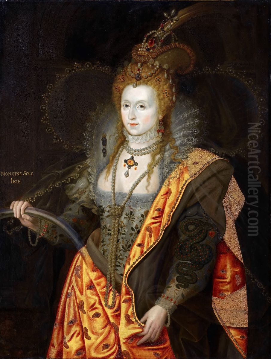 Elisabeth Iere, reine d'Angleterre (1533-1603) Oil Painting by George Peter Alexander Healy