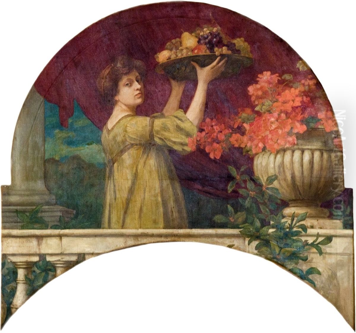 Woman with Fruits [Fortune] Oil Painting by Samuel Hirszenberg