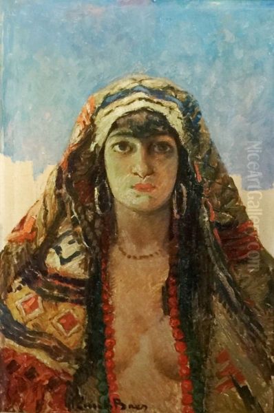 The Young Moor - Hommage to Kees Van Dongen Oil Painting by Emile Baes