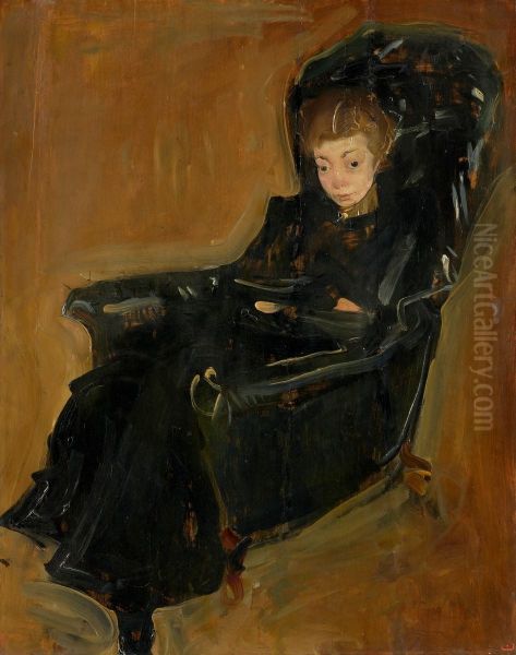 Studium do portretu zony Oil Painting by Konrad Krzyzanowski