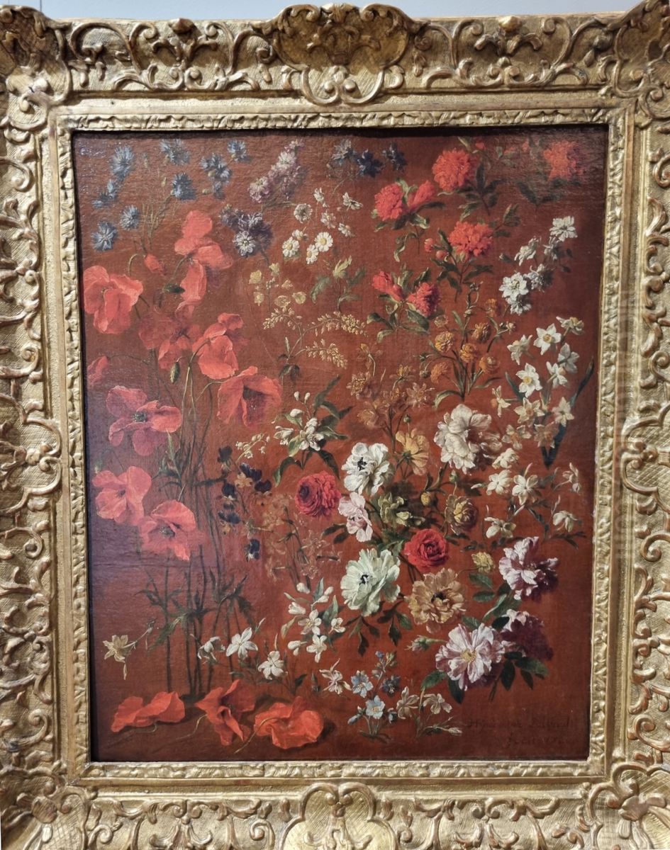 Etude de fleurs Oil Painting by Hyacinthe Rigaud