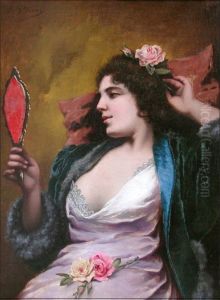 Oriental beauty with mirror