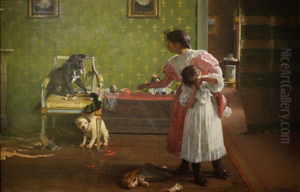 Primi dolori Oil Painting by Giovanni Battista Quadrone