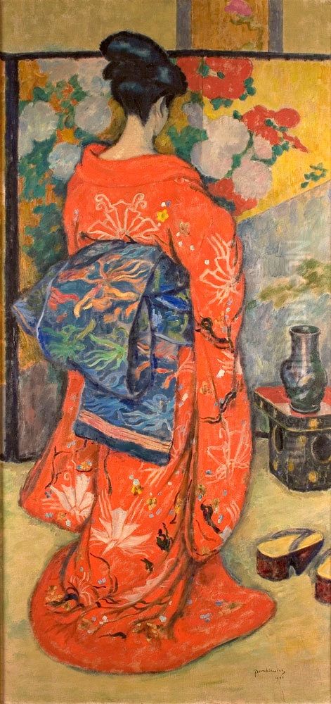 Japanese Oil Painting by Jozef Pankiewicz