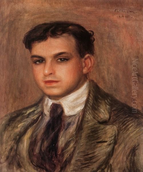 Portrait of Pierre Renoir, artist's son. Oil Painting by Pierre-Auguste Renoir