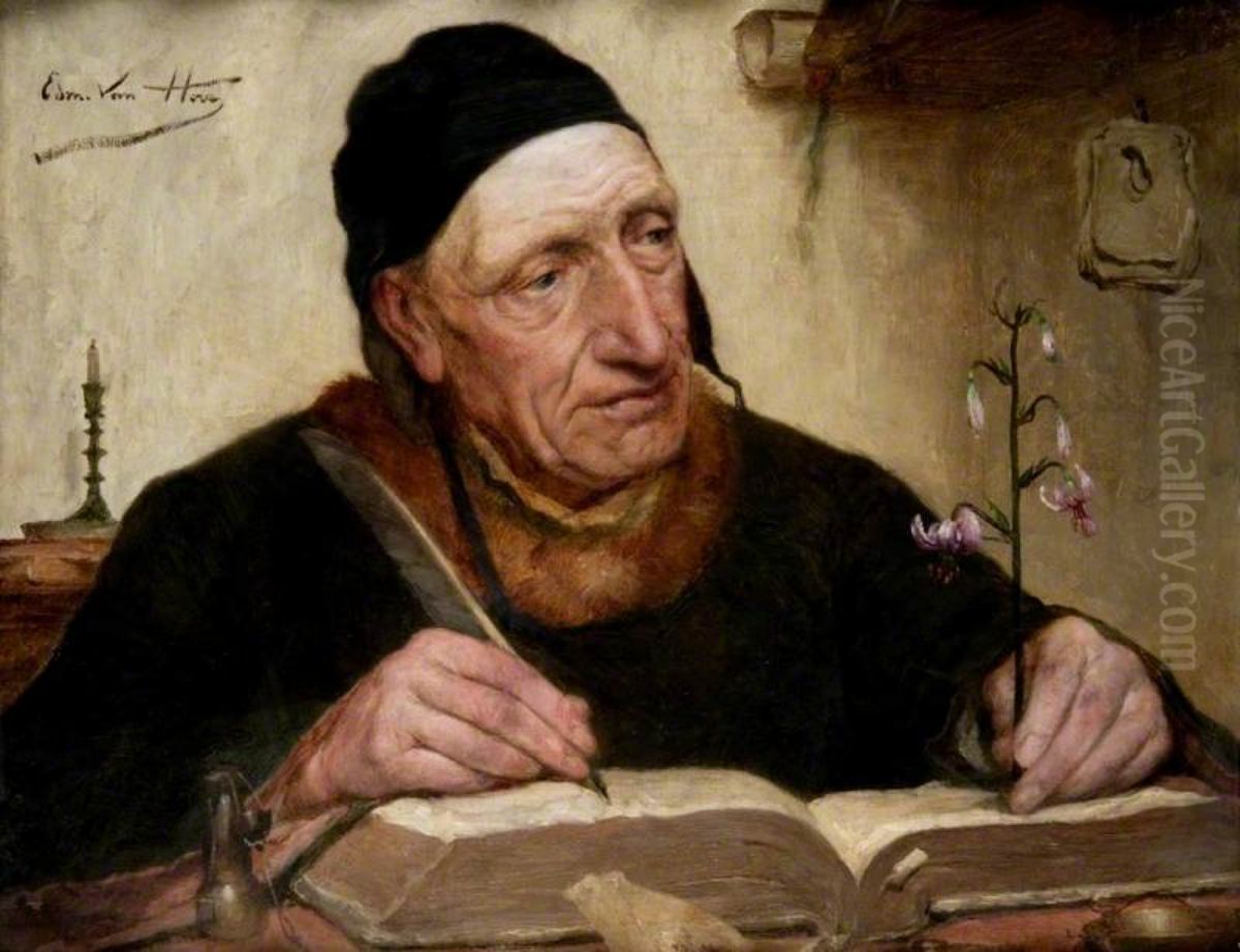 The Botanist Oil Painting by Edmond Van Hove