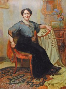 Portret lwowianki w czarnej sukni