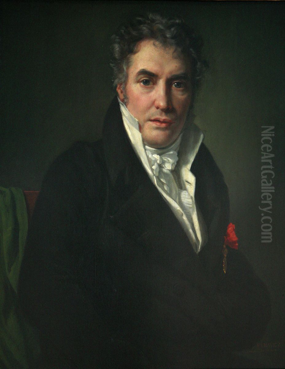 Portrait ofLouis David Oil Painting by Francois-Joseph Navez
