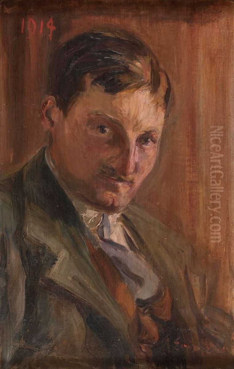 Portrait of a man Oil Painting by Emile Baes
