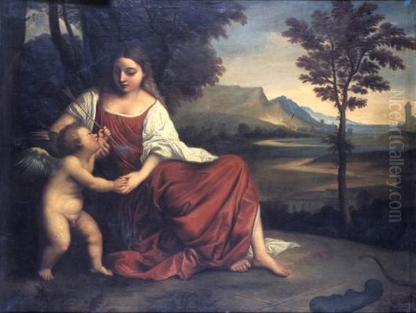 Venus et l'Amour Oil Painting by Titian