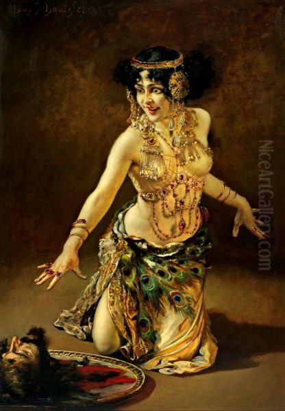 Dance of Salome Oil Painting by Leopold Schmutzler