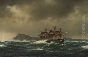 British ship passing Kullen in Sweden.