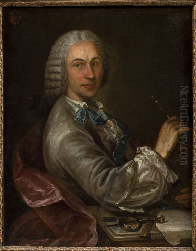 Portrait d'Emmanuel Here Oil Painting by Jean Girardet
