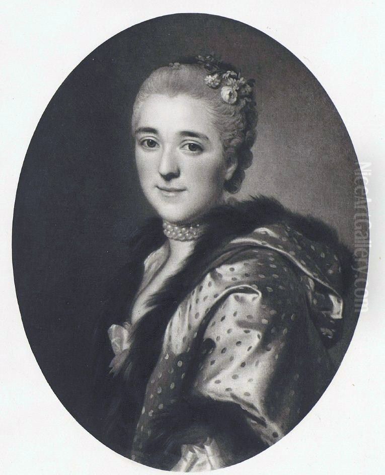 Portrait of Anna Feodorovna Beloselsky (1740-1796) Oil Painting by Alexander Roslin