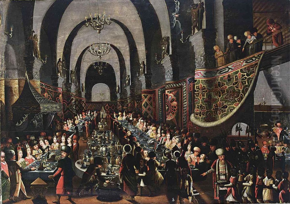 The Feast of Belshazzar Oil Painting by Master of the Feast of Belshazzar