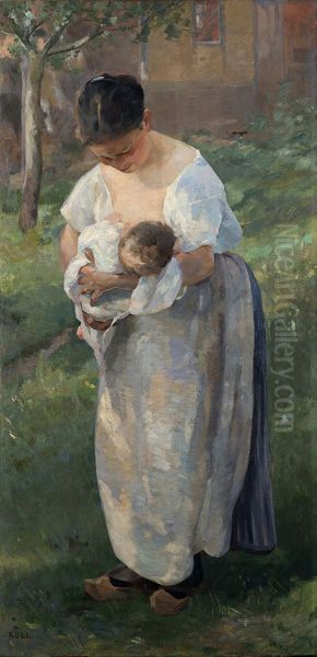 La nodriza Oil Painting by Alfred Philippe Roll