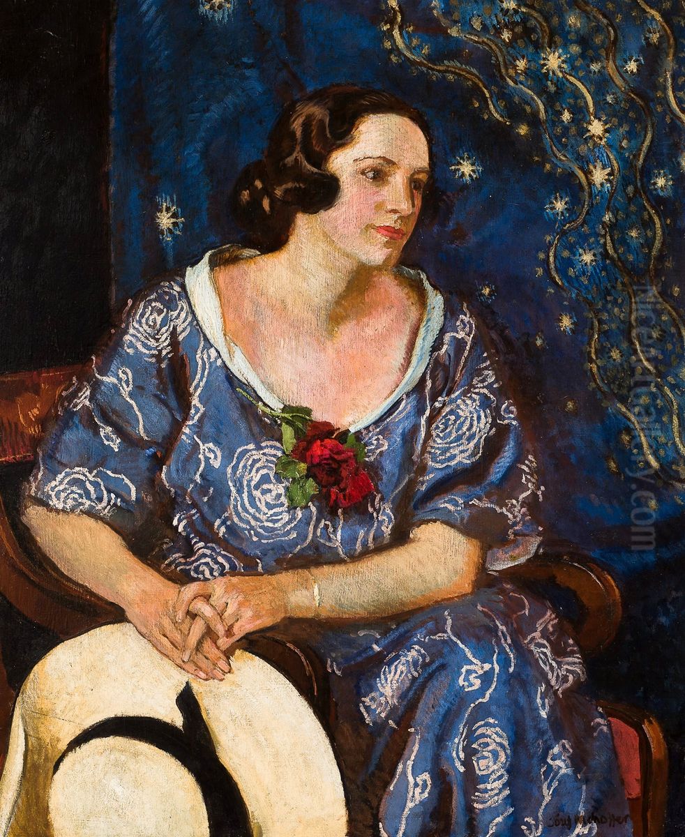 Mleczna droga Oil Painting by Jozef Mehoffer