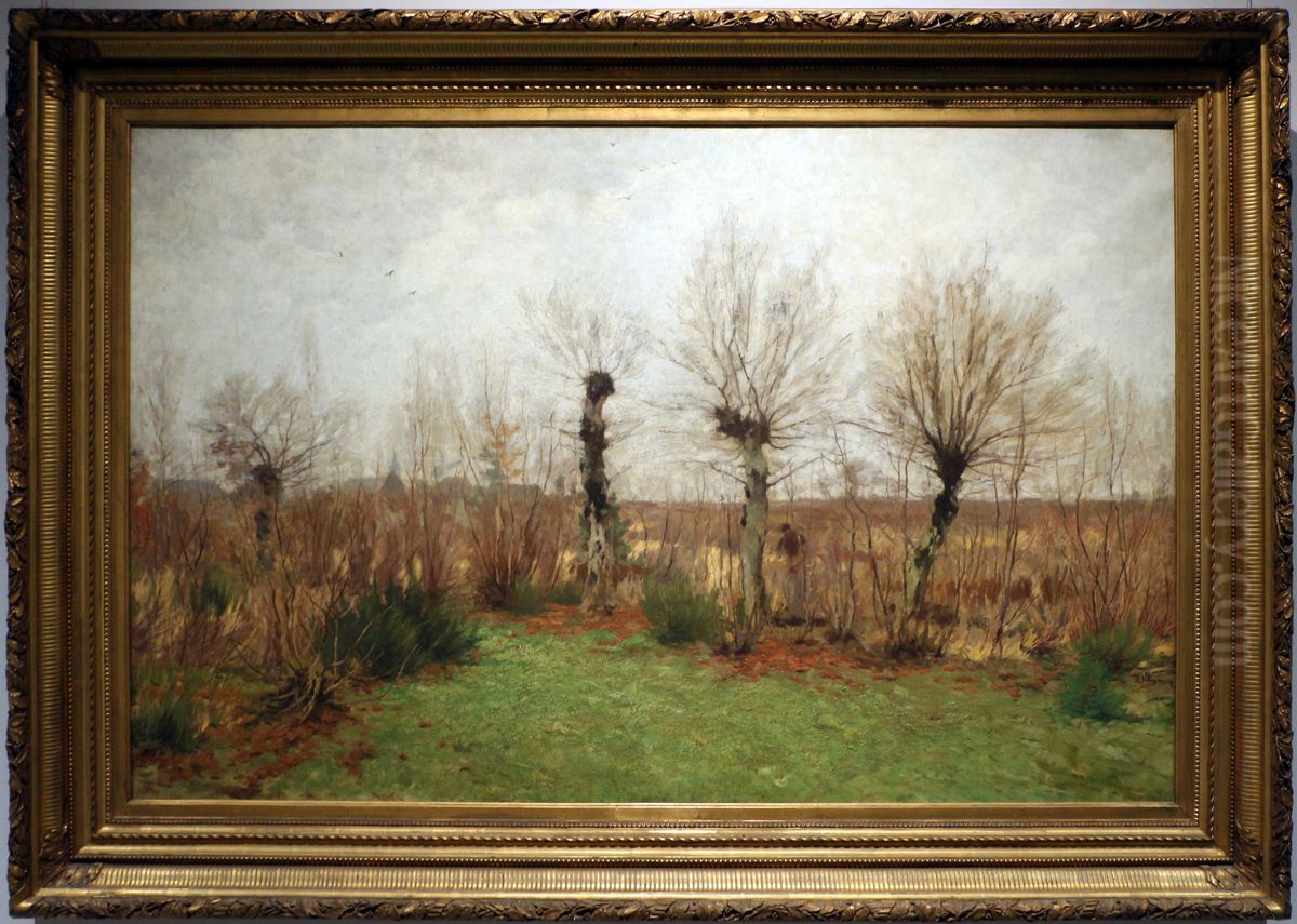 paesaggio a campine Oil Painting by Adriaan Jozef Heymans