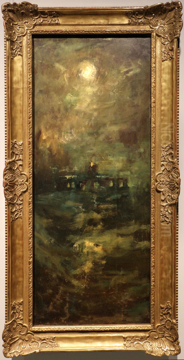 Night Oil Painting by Louis Artan