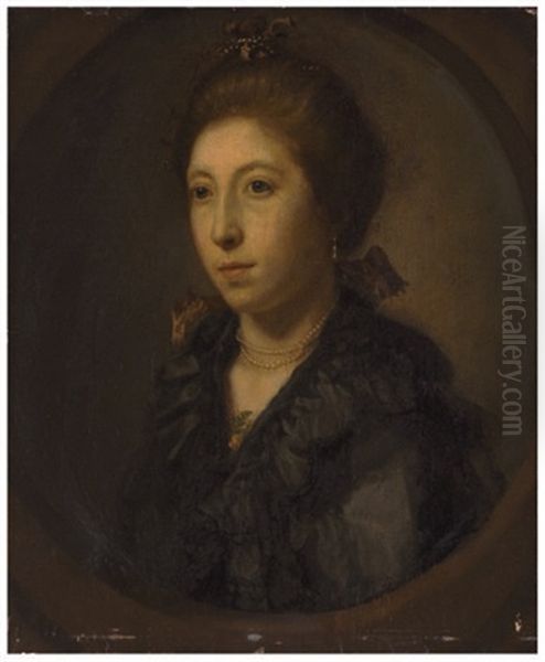 Portrait de Lady Courtenay Oil Painting by Nathaniel Hone